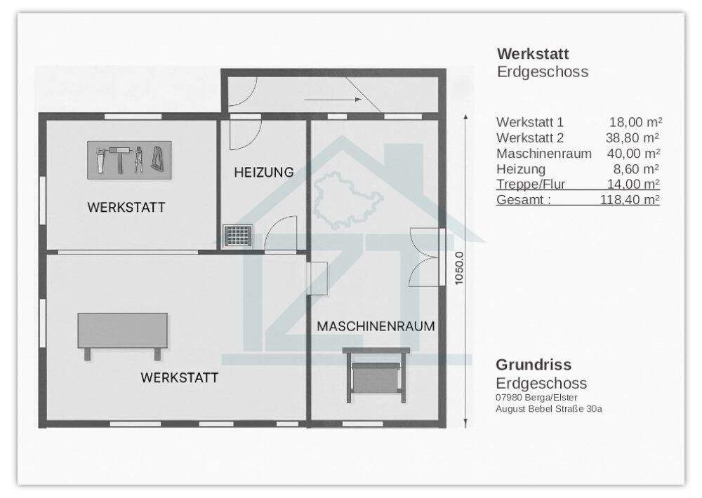 Immobilie in Berga/Elster - Wohnhaus mit Einliegerwohnung und Werkstatt, inkl. Nebengebäude, inkl. 698 m² Grundstück in Berga - Bild 4