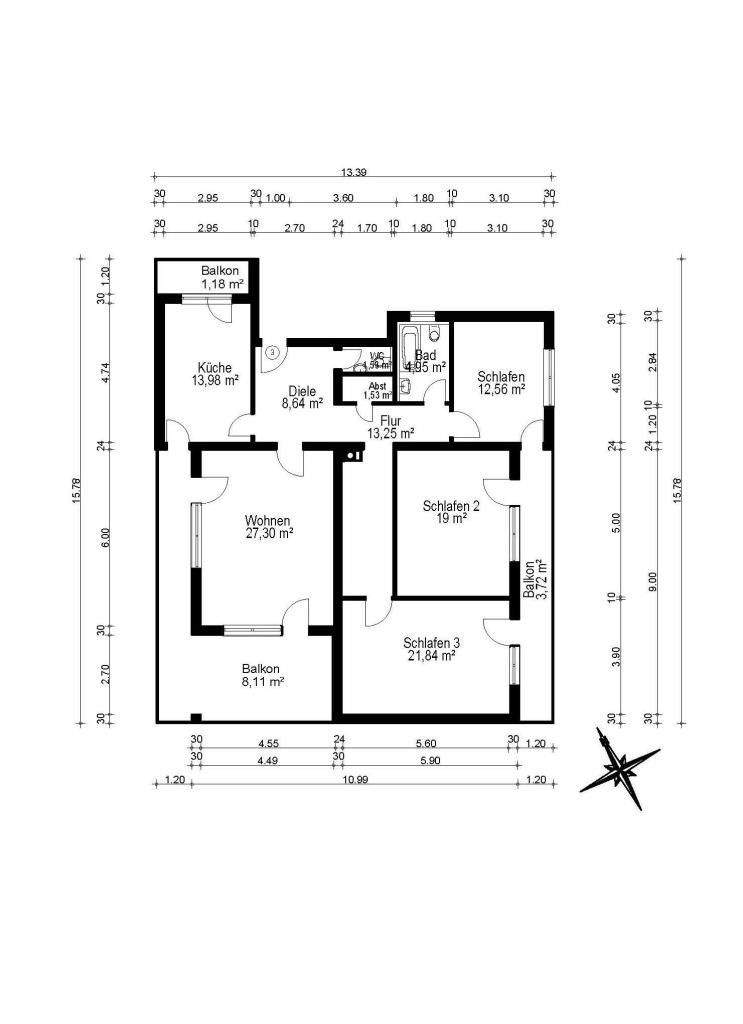 Immobilie in Unterammergau - Geräumige 4-Zi.-Wohnung im I.Obergeschoss - Bild 12