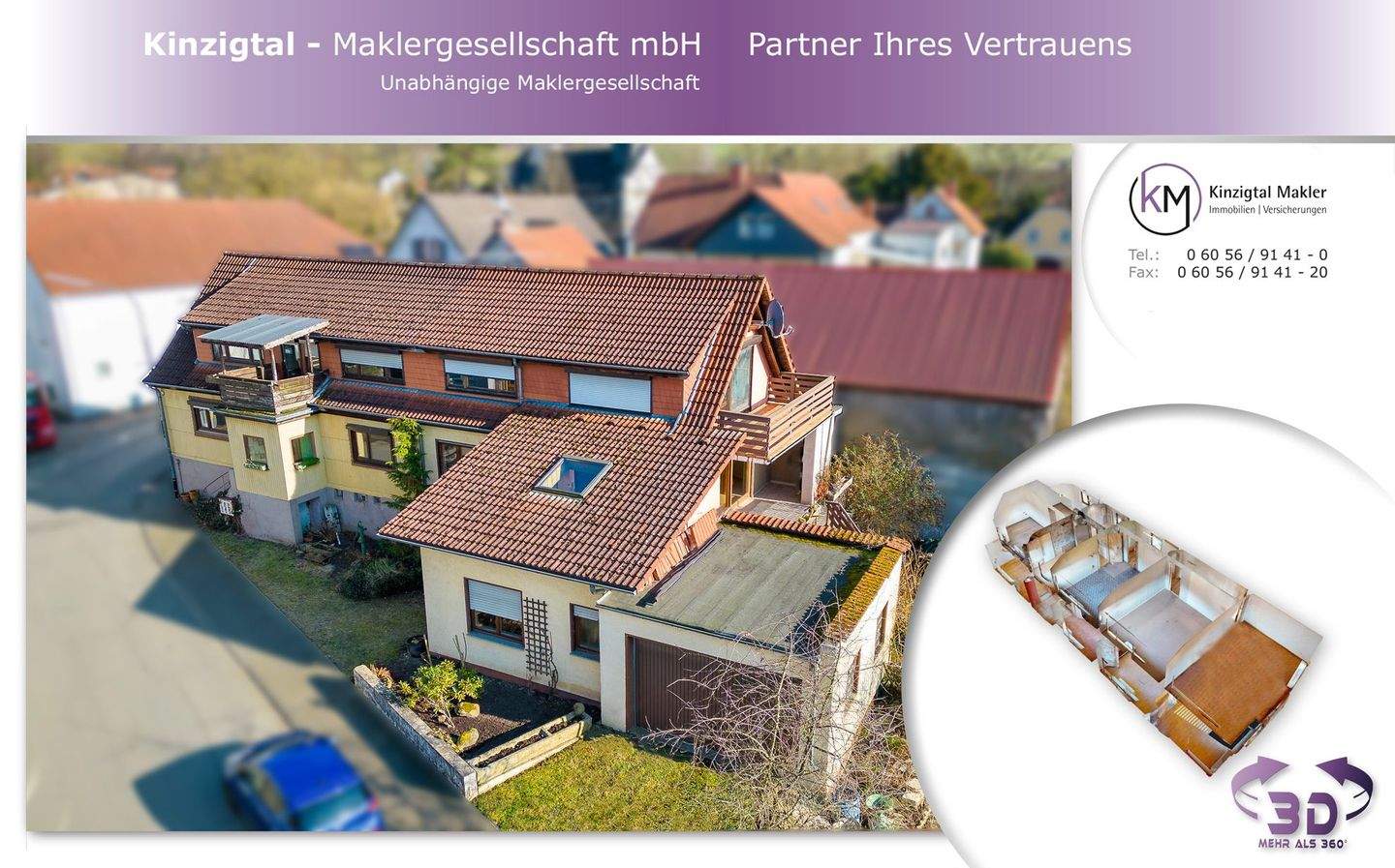 Immobilie in Bad Soden-Salmünster - ++ PROVISIONSFREI ++ "ENTFALTEN SIE IHRE WOHNTRÄUME" Großzügiges Mehrgenerationenhaus mit Gestaltungsspielraum! - Bild 0