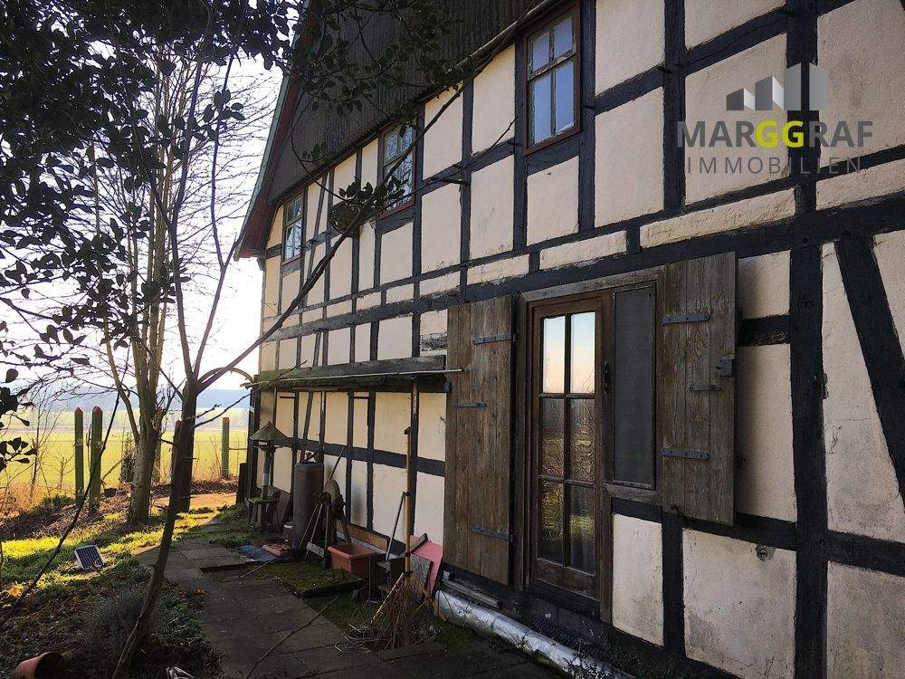 Immobilie in Herford - Denkmalgeschützter, äußerst seltener Doppel-Fachwerkkotten/ Heuerlingshaus in wunderschöner Alleinlage! - Bild 18