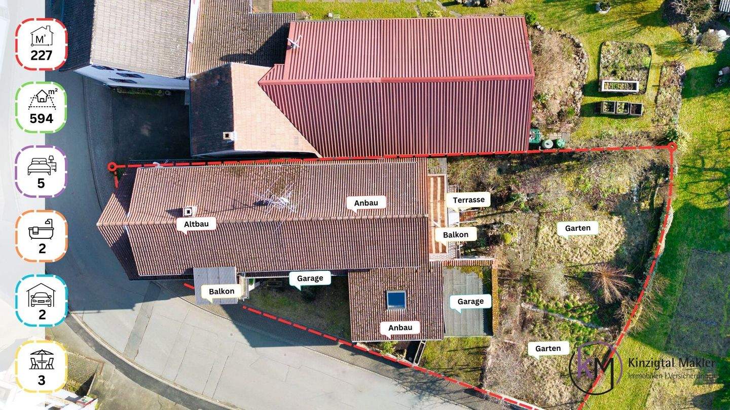 Immobilie in Bad Soden-Salmünster - ++ PROVISIONSFREI ++ "ENTFALTEN SIE IHRE WOHNTRÄUME" Großzügiges Mehrgenerationenhaus mit Gestaltungsspielraum! - Bild 1