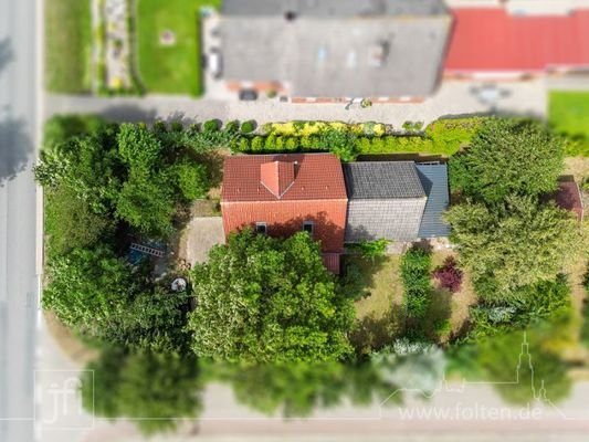 Luftbild bebauter Grundstücksteil