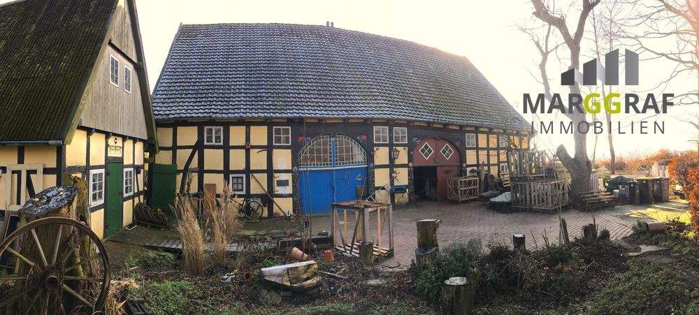 Immobilie in Herford - Denkmalgeschützter, äußerst seltener Doppel-Fachwerkkotten/ Heuerlingshaus in wunderschöner Alleinlage! - Bild 6