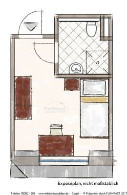 Wohnung - Exposéplan - Skizze - Visualisierung