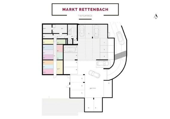 Grundriss Tiefgarage 