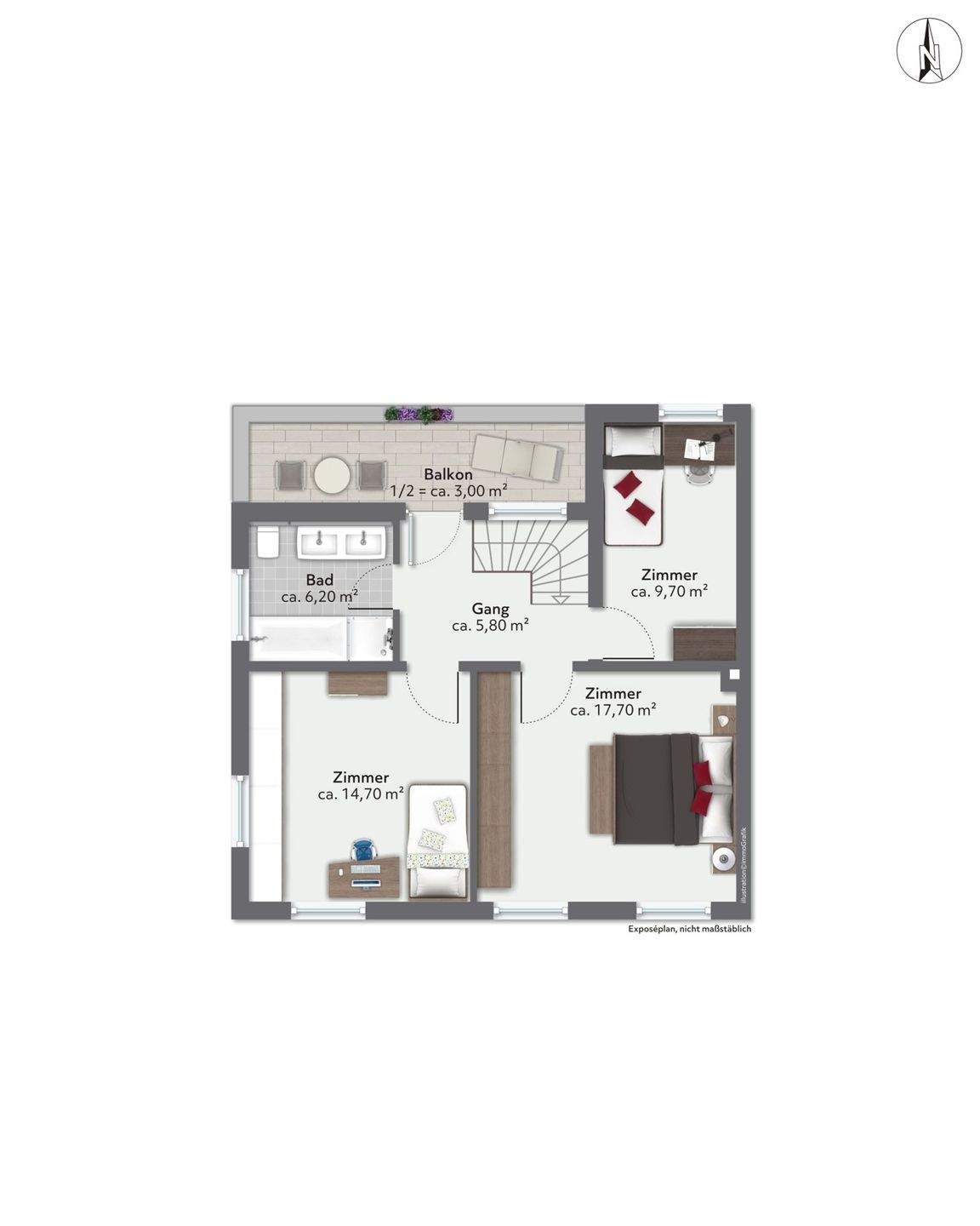 Immobilie in Schleching - Teilerneuerte Süd-West-Haushälfte mit Doppelgarage in stiller Randlage - Bild 29