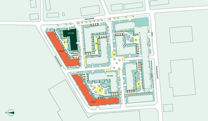 Lageplan der Eigentumswohnungen im Projekt Paulshöfe