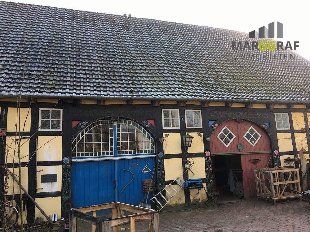 Immobilie in Herford - Denkmalgeschützter, äußerst seltener Doppel-Fachwerkkotten/ Heuerlingshaus in wunderschöner Alleinlage! - Bild 3