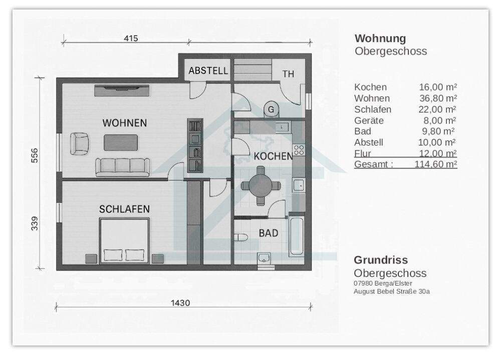 Immobilie in Berga/Elster - Wohnhaus mit Einliegerwohnung und Werkstatt, inkl. Nebengebäude, inkl. 698 m² Grundstück in Berga - Bild 5