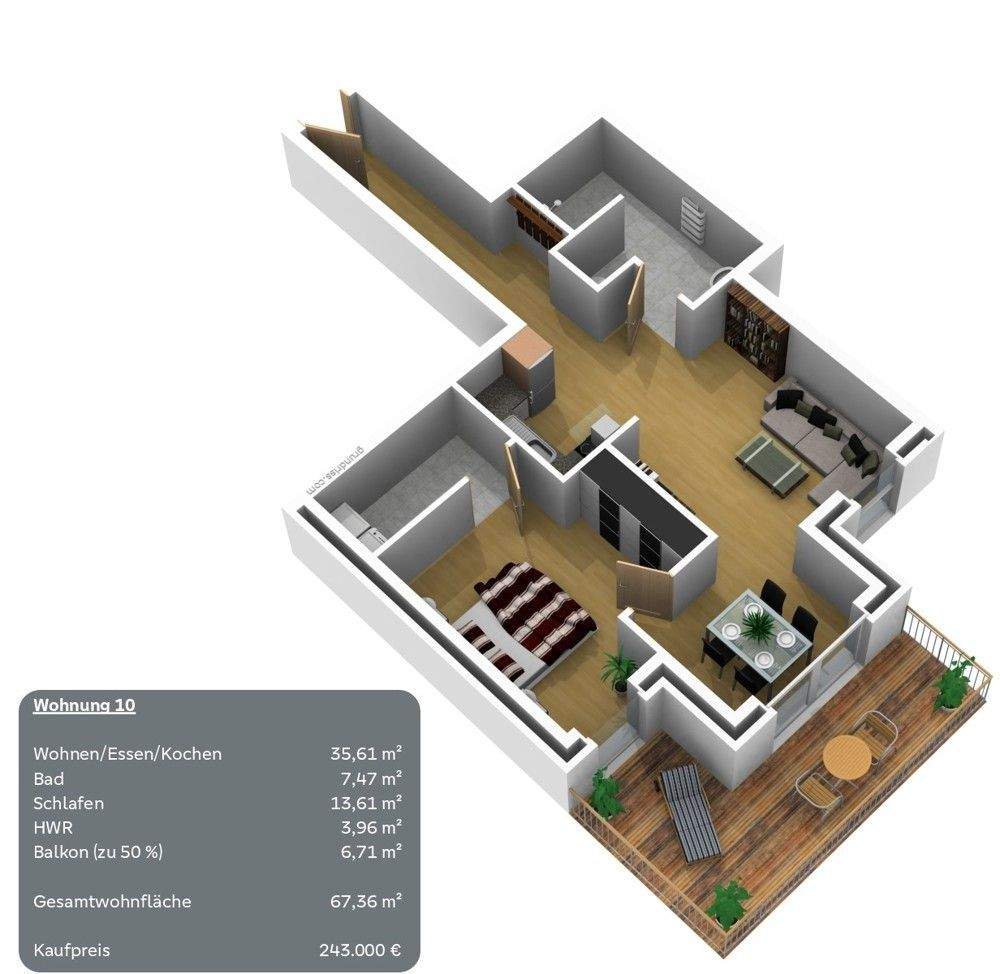 Immobilie in Werlte - Keine Käuferprovision - Eigentumswohnung perfekt für Paare - Bild 3
