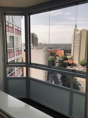 verglaster Balkon