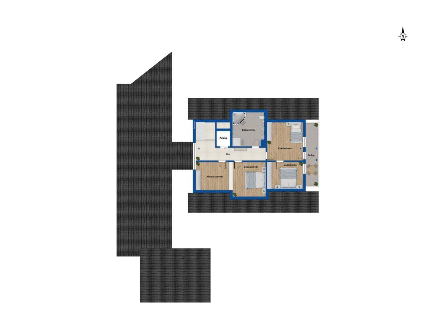 Immobilie in Heroldstatt - Einfamilienhaus mit Einliegerwohnung, Aufzug, Doppelgarage &amp; Traumgarten in Heroldstatt-Sontheim - Bild 20