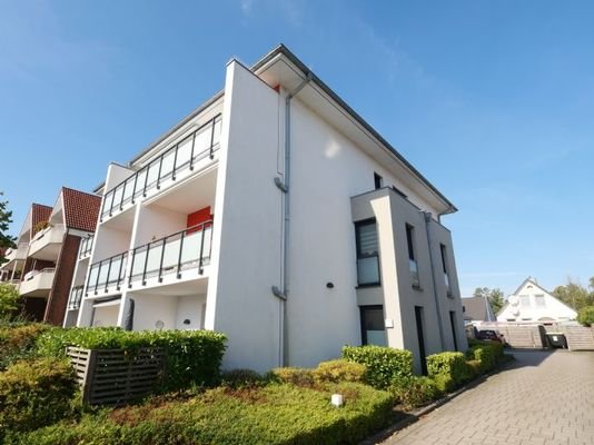 Seitliche Hausansicht