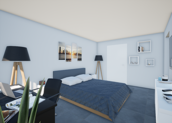 Schlafzimmer (Visualisierung, Wohnbeispiel)