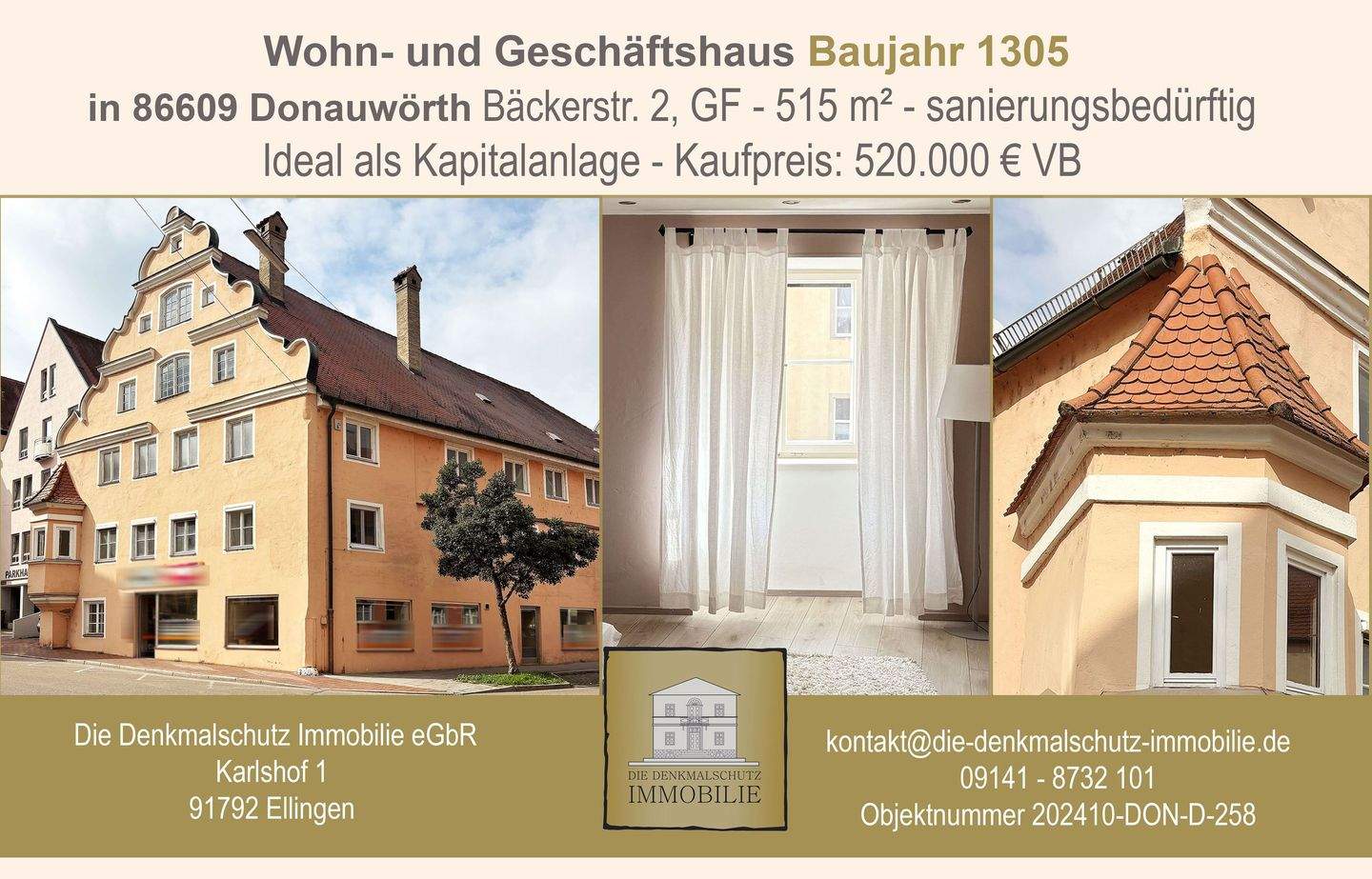 Immobilie in Donauwörth - Historisches Wohn- und Geschäftshaus zentral in Donauwörth - Bild 0