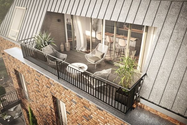 Visualisierung Außendarstellung Dachterrasse/Loggia Penthouse