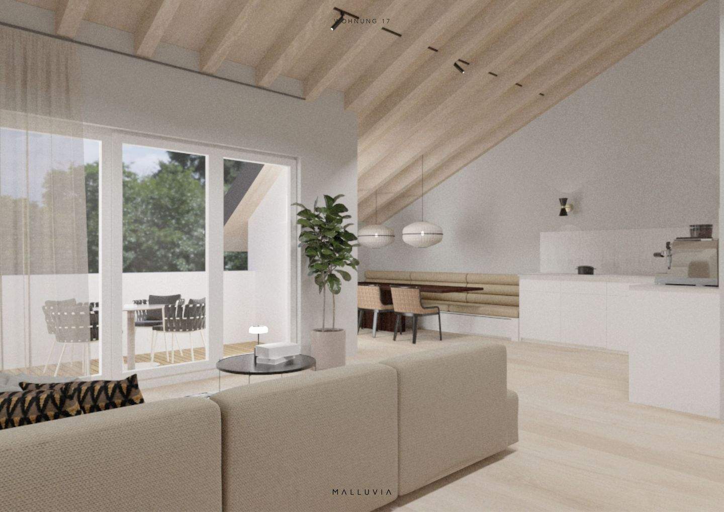 Immobilie in Feichten an der Alz - PROVISIONSFREI - Neubauwohnungen im Vierseithof Mankham: Whg. 17 - 2-Zi-Wohnung vor Alpen und Chiemsee - Bild 9