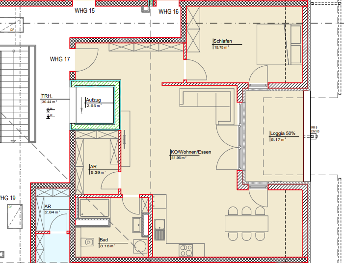Immobilie in Feichten an der Alz - PROVISIONSFREI - Neubauwohnungen im Vierseithof Mankham: Whg. 17 - 2-Zi-Wohnung vor Alpen und Chiemsee - Bild 8