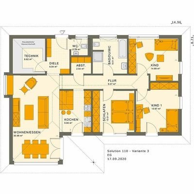 Solution 110 Variante 3 FB Livinghaus Grundriss