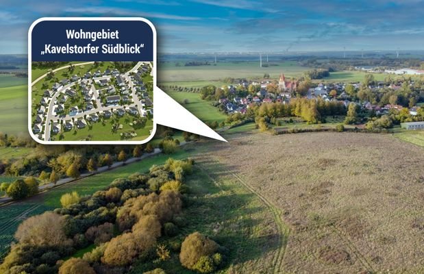 Luftbild des Wohngebietes "Kavelstorfer-Südblick"