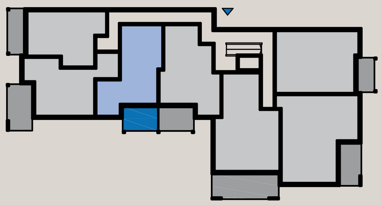 4. Obergeschoss - Wohnung 4.02 (blau markiert)
