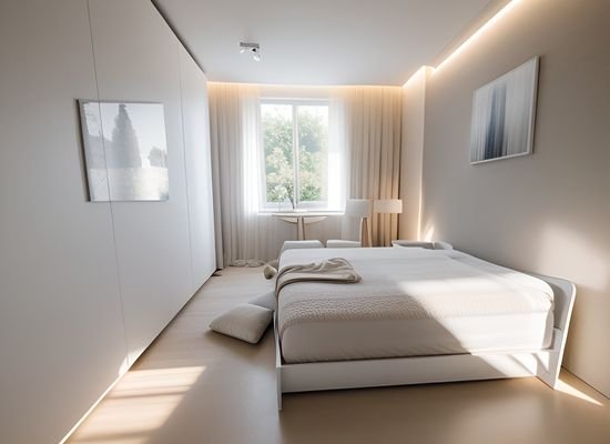 Schlafzimmer virtuell modern.