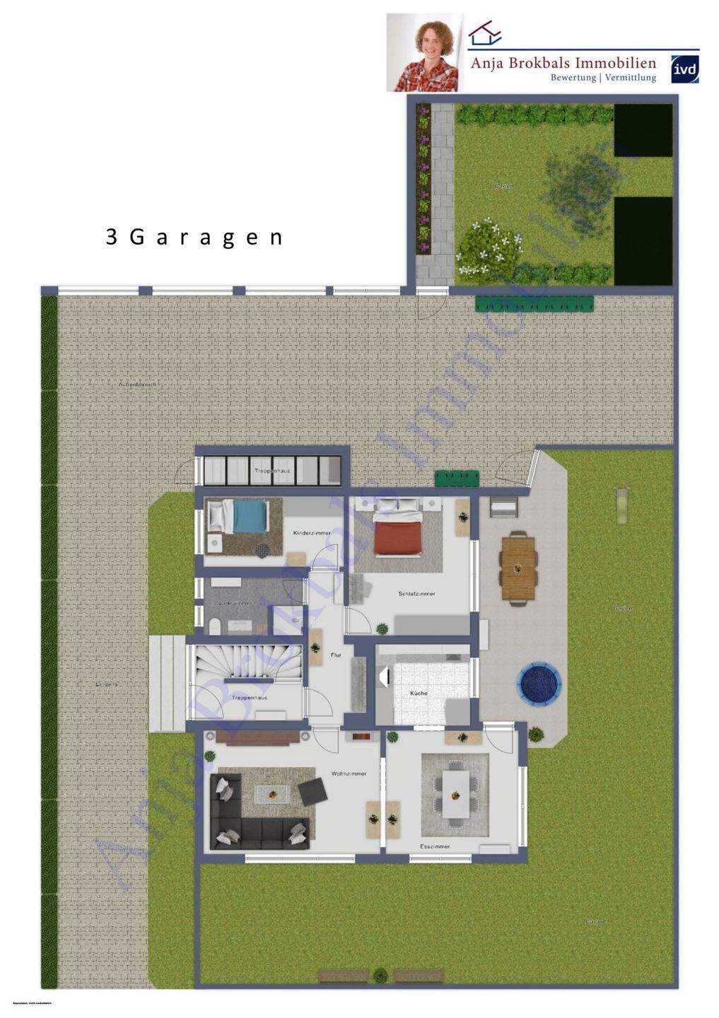 Immobilie in Harsewinkel - Zweifamilienhaus mit ausgebautem DG und mit 3 Garagen in Harsewinkel, provisionsfrei für Käufer - Bild 1