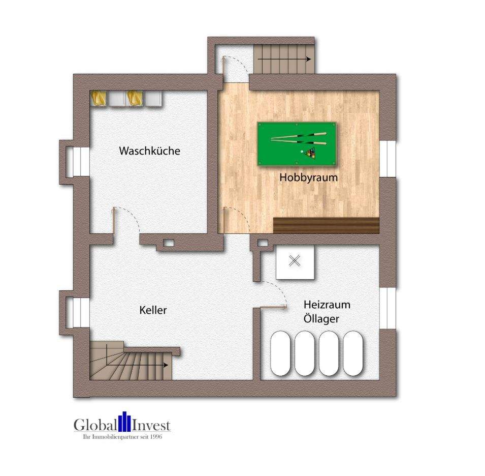 Immobilie in Neckarzimmern - GLOBAL INVEST SINSHEIM | Freistehende Stadtvilla mit einem 780m² großen Gartengrundstück und Doppelgarage - Bild 34